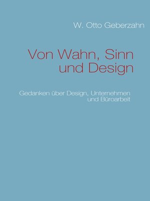 cover image of Von Wahn, Sinn und Design